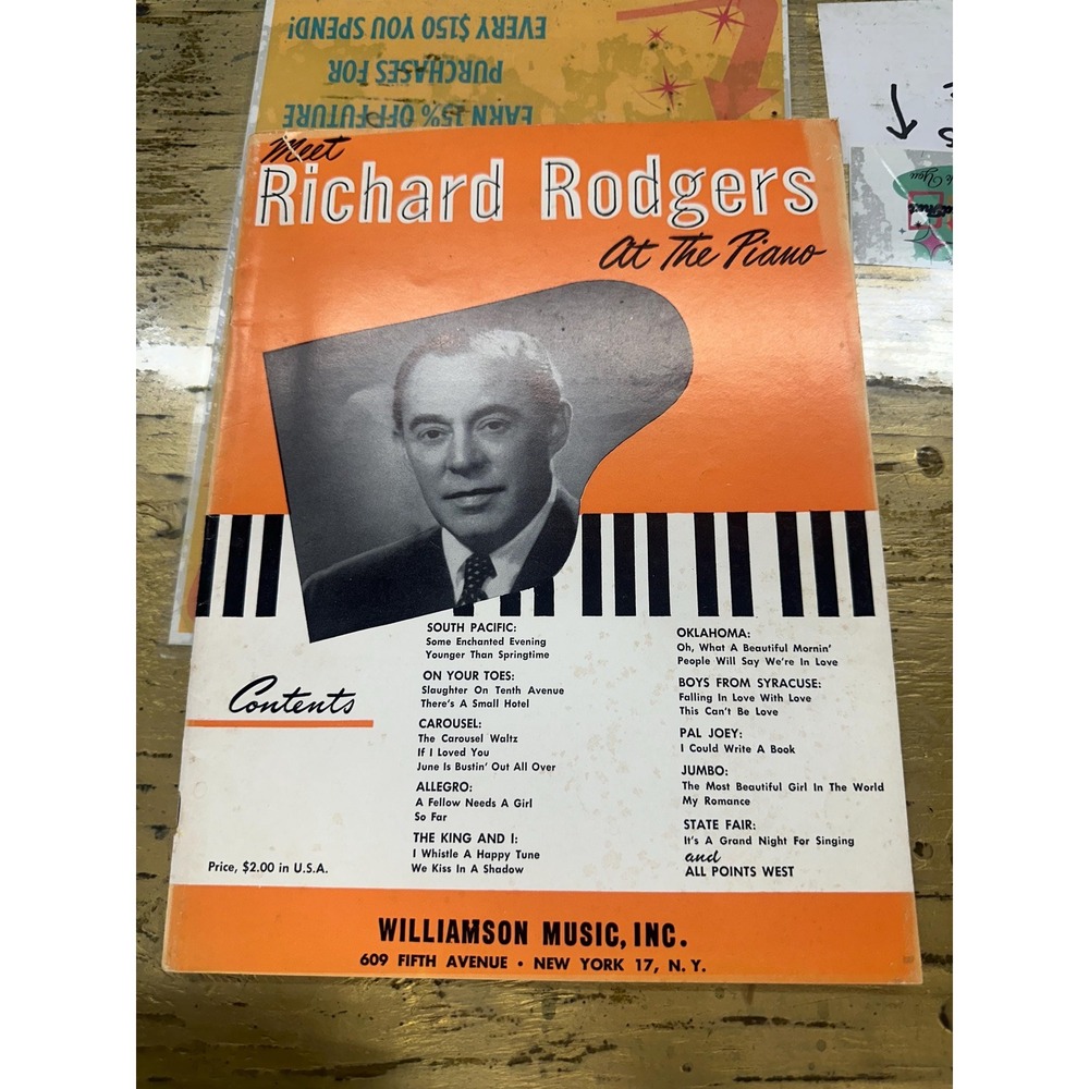 Vintage Richard Rodgers at the Piano Book